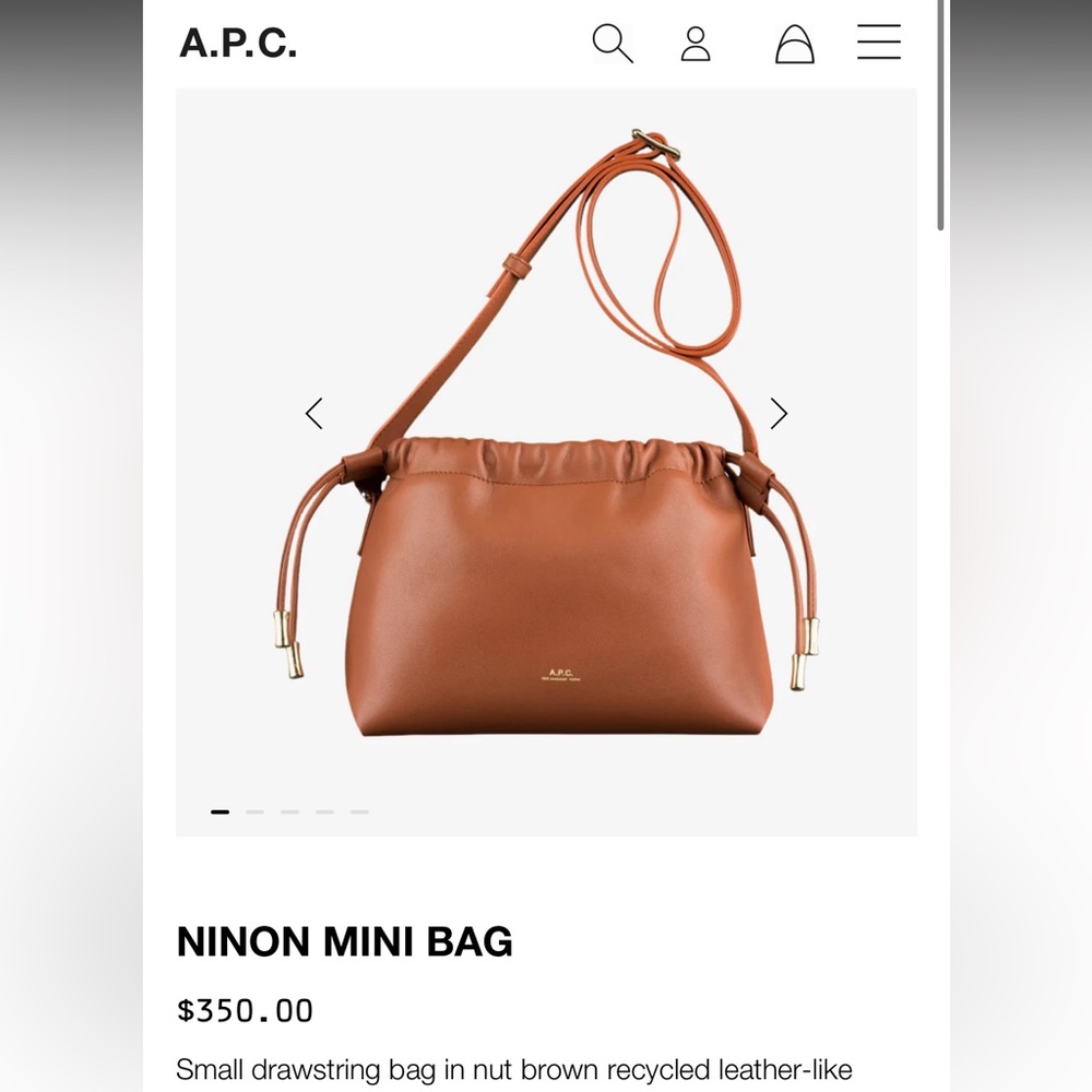 A.P.C Ninon Mini bag in Hazelnut, New with Dust Bag - Picture 13 of 15